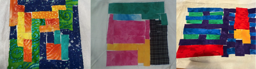 Sample quilts from Lesley STEAM workshop